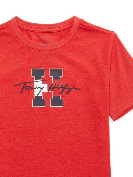 Детская футболка Tommy Hilfiger с логотипом 1159842751 (Красный 5)