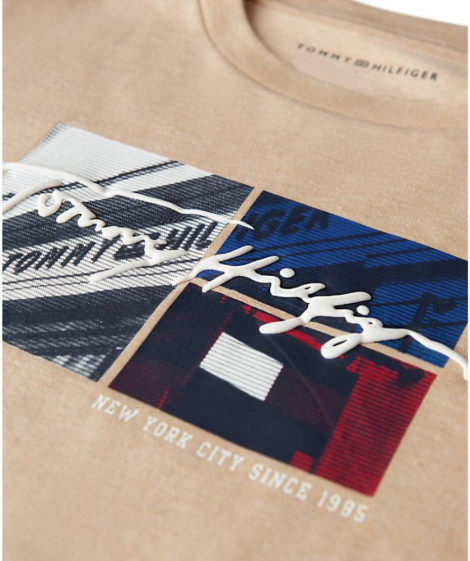 Детская футболка Tommy Hilfiger с логотипом 1159843031 (Бежевый M)