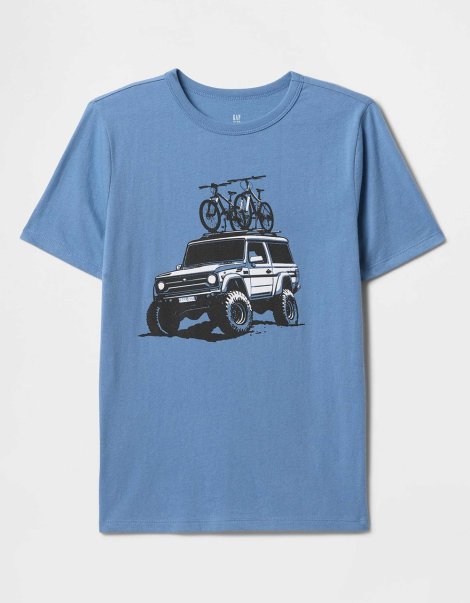 Детская футболка GAP 1159843442 (Синий L)
