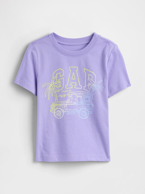 Дитяча футболка GAP з принтом 1159846507 (Бузковий 3)
