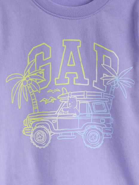 Дитяча футболка GAP з принтом 1159846507 (Бузковий 3)