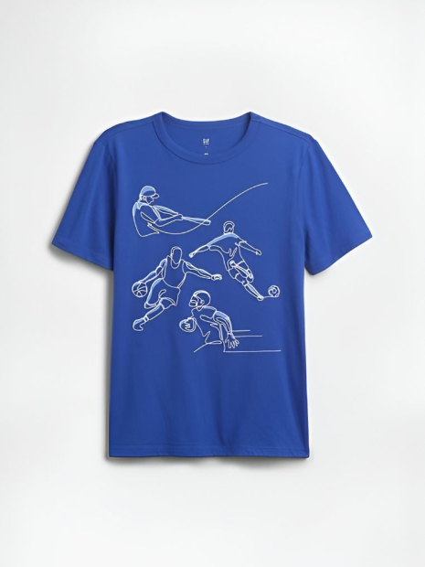 Футболка з принтом GAP 1159848051 (Синій XXL)