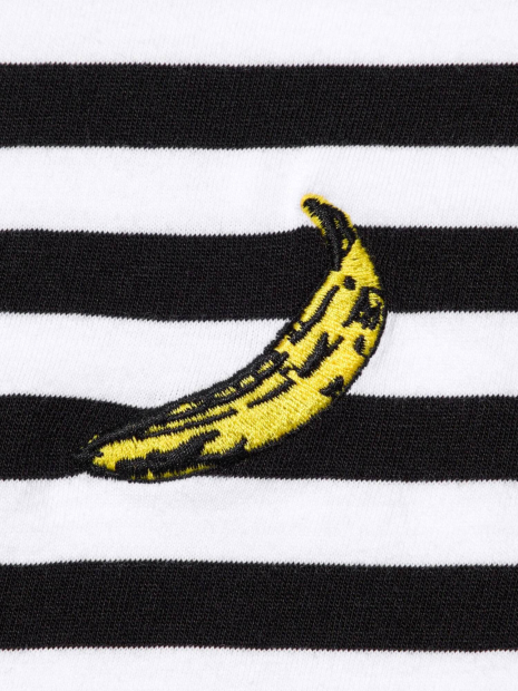 Футболка дитяча NY POP ART UT Andy Warhol Uniqlo в смужку 1159855147 (Чорний/Білий 145-155 см) на зріст 145-155 см