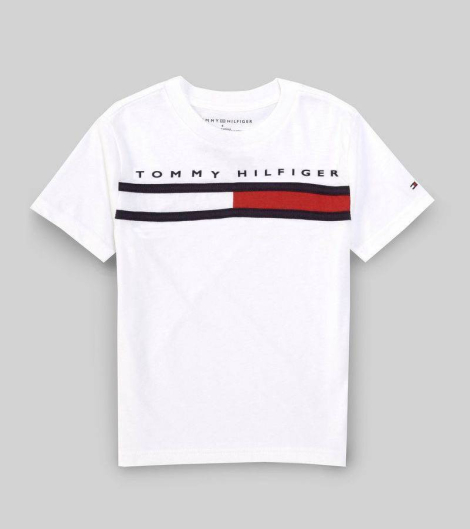Дитяча футболка Tommy Hilfiger з логотипом 1159857864 (Білий 2T) на зріст 89 см