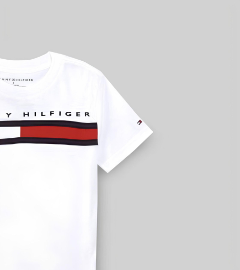 Дитяча футболка Tommy Hilfiger з логотипом 1159857864 (Білий 2T) на зріст 89 см