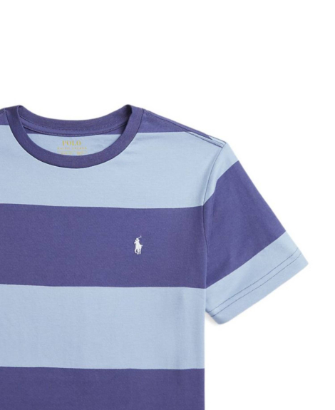 Футболка на дитину Polo Ralph Lauren в смужку 1159858596 (Синій M) на зріст 140-149 см