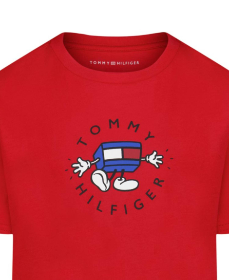 Дитяча футболка Tommy Hilfiger з принтом 1159859656 (Червоний 4) на зріст 104 см