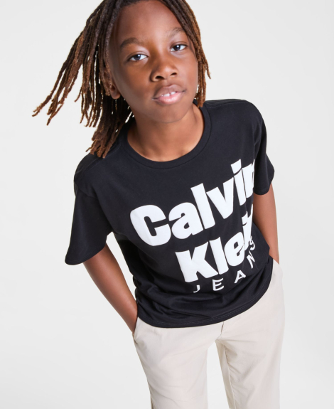 Детская футболка Calvin Klein с логотипом 1159859717 (Черный S) на рост 119-135 см