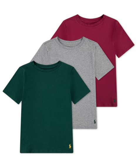 Набор детских футболок Polo Ralph Lauren 3 шт 1159863704 (Разные цвета S) на рост 116-132 см