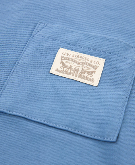 Детская футболка Levi's с карманом 1159864136 (Голубой 132-147) на рост 132-147 см