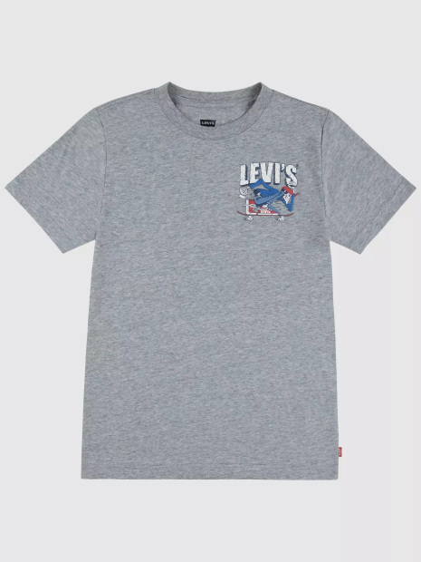 Детская футболка Levi's с принтом Skateboarding Skeleton 1159864612 (Серый 147-163) на рост 147-163 см