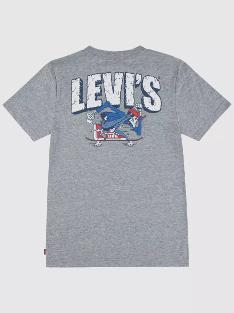 Детская футболка Levi's с принтом Skateboarding Skeleton 1159864612 (Серый 147-163) на рост 147-163 см
