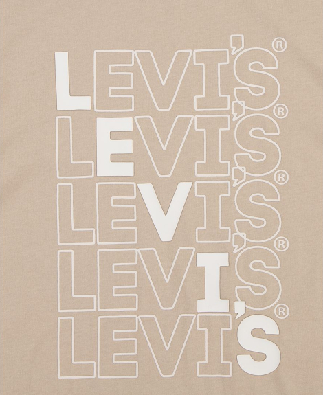 Детская футболка Levi's с логотипом 1159865184 (Бежевый 98-104) на рост 98-104 см
