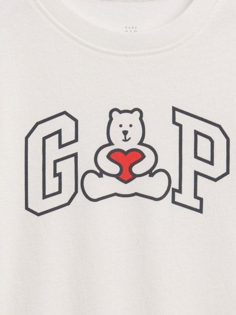 Дитяча футболка GAP з принтом 1160137685 (Молочний 3) на зріст 91-99 см