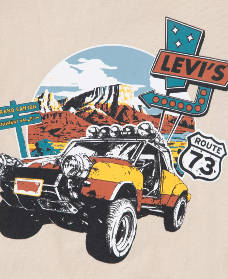 Футболка Levi's з принтом 1160293300 (Бежевий 4T) на зріст 98-104 см