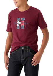 Детская футболка Tommy Hilfiger с логотипом 1159839769 (Бордовый 6)