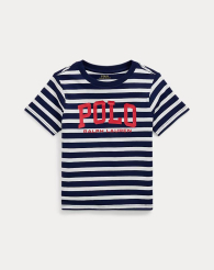 Футболка для детей Polo Ralph Lauren в полоску 1159840129 (Синий/Белый L)