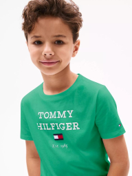 Дитяча футболка Tommy Hilfiger з логотипом 1159840750 (Зелений L)
