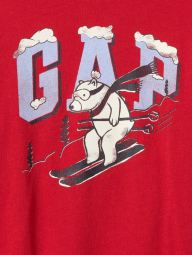 Детская футболка GAP с принтом 1159840874 (Красный 3)