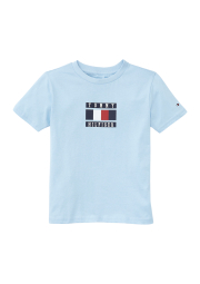 Дитяча футболка Tommy Hilfiger з логотипом 1159840934 (Блакитний 4)