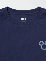 Детская футболка Uniqlo с принтом сзади 1159841013 (Синий 155-165)