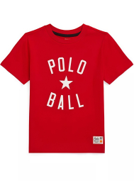Футболка для ребенка Polo Ralph Lauren с принтом 1159841374 (Красный 2)