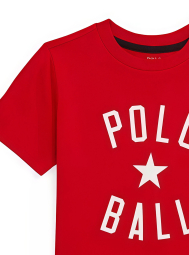 Футболка для ребенка Polo Ralph Lauren с принтом 1159841374 (Красный 2)