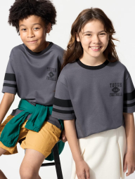 Дитяча футболка Uniqlo з принтом 1159841614 (Сірий 115-125)