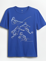 Футболка з принтом GAP 1159848051 (Синій XXL)