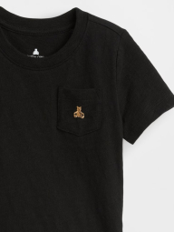 Детская футболка GAP с карманом 1159848368 (Черный 6)