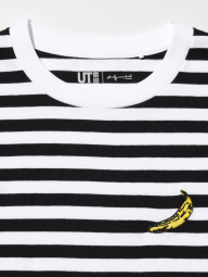 Футболка дитяча NY POP ART UT Andy Warhol Uniqlo в смужку 1159855147 (Чорний/Білий 145-155 см) на зріст 145-155 см