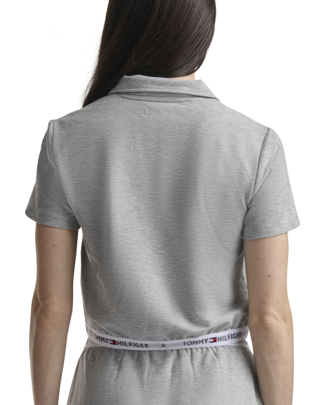 Женское укороченное поло Tommy Hilfiger 1159848868 (Серый M)