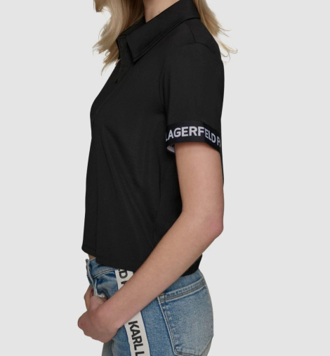 Женское поло Karl Lagerfeld Paris 1159849046 (Черный S)
