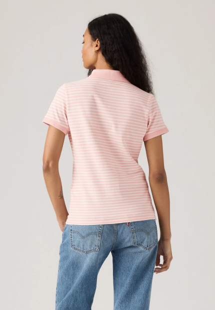 Женское поло Levi's с принтом 1159852440 (Белый/Розовый S)
