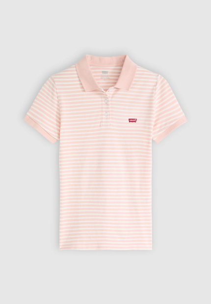 Женское поло Levi's с принтом 1159852440 (Белый/Розовый S)