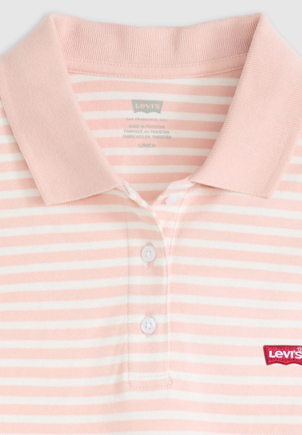Женское поло Levi's с принтом 1159852440 (Белый/Розовый S)