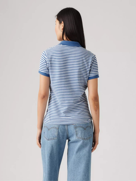 Женское поло Levi's с принтом 1159852844 (Синий/Белый XS)