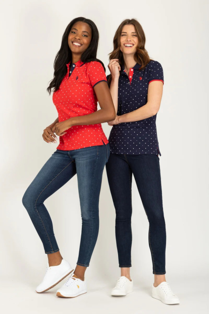 Женская футболка-поло U.S. Polo Assn 1159853086 (Красный S)