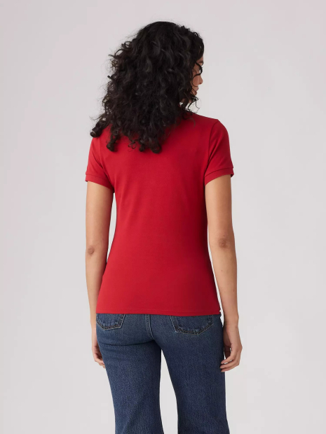 Женское поло Levi's с логотипом 1159855778 (Красный S)