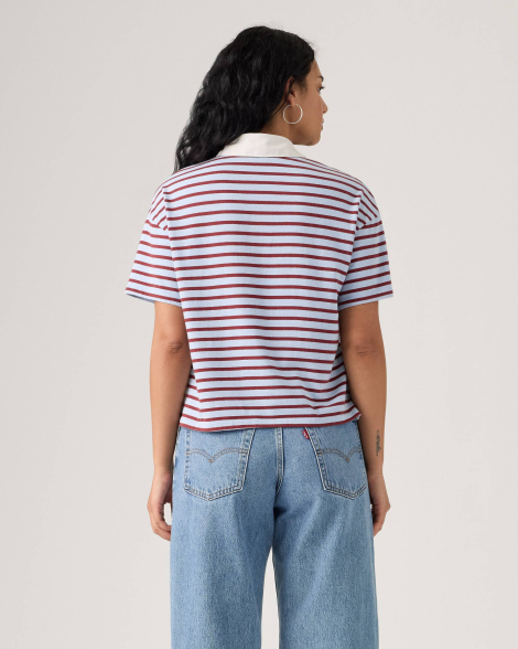 Женское поло Levi's с принтом 1159857511 (Голубой L)