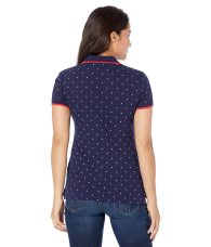 Женская футболка-поло U.S. Polo Assn в горошек 1159842706 (Синий S)