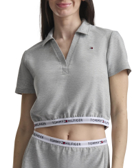 Женское укороченное поло Tommy Hilfiger 1159848868 (Серый M)