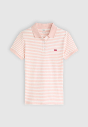 Женское поло Levi's с принтом 1159852440 (Белый/Розовый S)