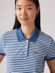 Женское поло Levi's с принтом 1159852843 (Синий/Белый S)