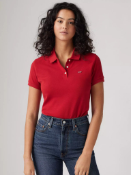 Женское поло Levi's с логотипом 1159855778 (Красный S)