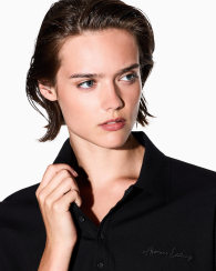 Женское поло Armani Exchange 1159857070 (Черный XL)