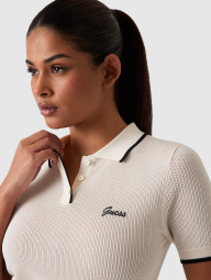 Женское вязаное поло GUESS 1159859020 (Молочный M)