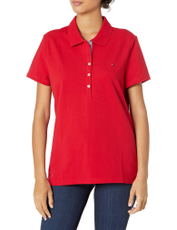 Женское поло Tommy Hilfiger 1159859561 (Красный XXL)