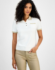 Женское поло Tommy Hilfiger с карманом 1159863988 (Белый L)