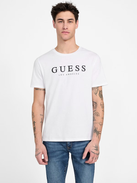Мужская футболка Guess с логотипом 1159844790 (Белый M)